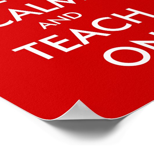 Affiche éducative | Restez calme et enseignez (Coin)