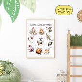 Affiche éducative sur les animaux australiens