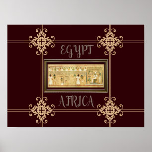 Affiche Égypte-Hiéroglyphes