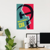 Affiche électorale allemande CDU 1953 Soyez vigila (Bureau à domicile)