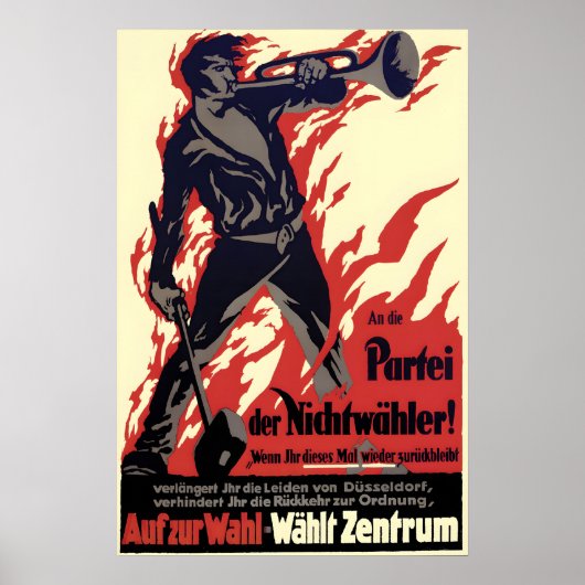 Affiche électorale allemande Zentrum Les non-élect (Devant)