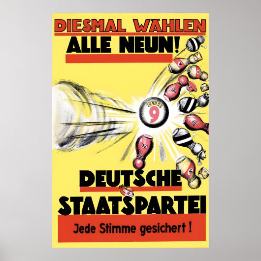 Affiche électorale de la République de Weimar 1930 (Devant)