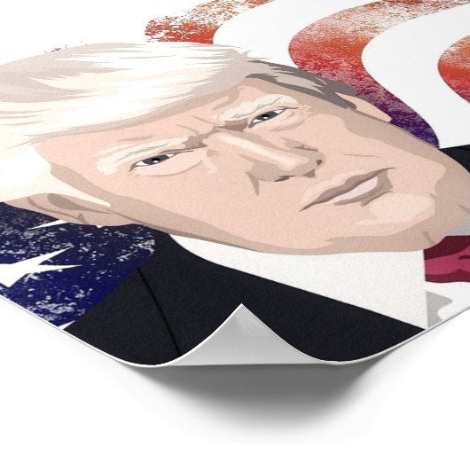 Affiche électorale de Trump 2024 (Coin)