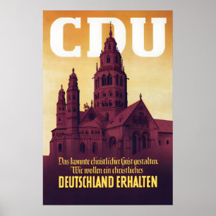 Affiche électorale fédérale CDU 1949 Préserver l'A