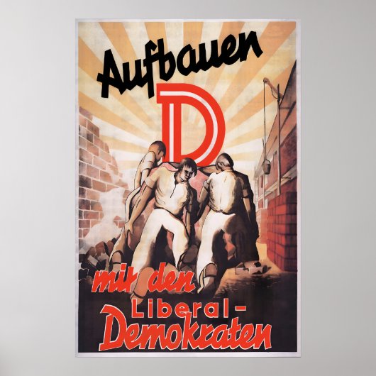 Affiche électorale RDA LDPD Reconstruire ! Votez l (Devant)