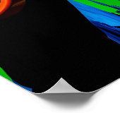 Affiche Electric Rock Fury en explosion de couleur (Coin)