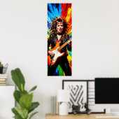 Affiche Electric Rock Fury en explosion de couleur (Bureau à domicile)