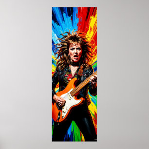 Affiche Electric Rock Fury en explosion de couleur