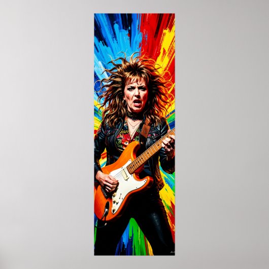 Affiche Electric Rock Fury en explosion de couleur (Devant)