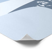 Affiche élégante Art numérique bleu acier (Coin)