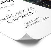 Affiche élégante de célébration de la vie Photo cé (Coin)