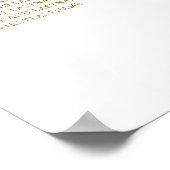 Affiche élégante de plan de table de mariage moder (Coin)