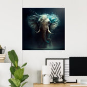 Affiche Elephan (Bureau à domicile)