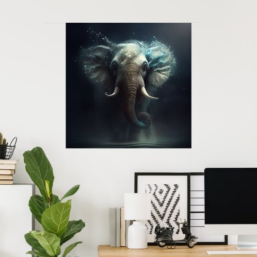Affiche Elephan (Bureau à domicile)