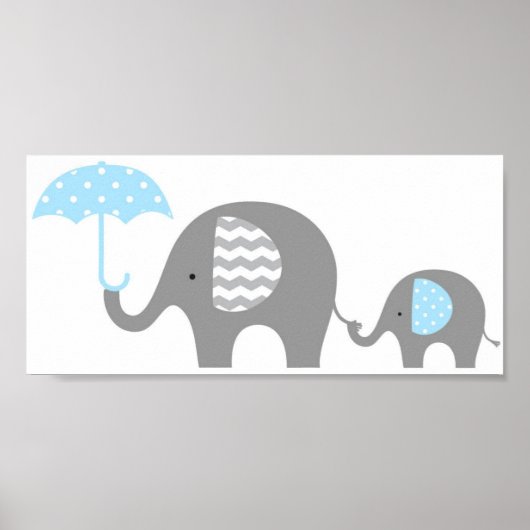 Affiche - Éléphant & bébé (Devant)