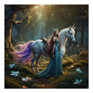 Affiche Elf Unicorn