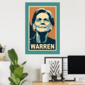 Affiche Elizabeth Warren (Bureau à domicile)