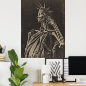 Affiche emblématique de Statue de la Liberté avec  (Bureau à domicile)