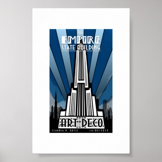 Affiche - Empire State Building Art Déco (Devant)