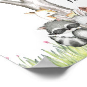 Affiche empreinte digitale Animaux de la forêt pou (Coin)