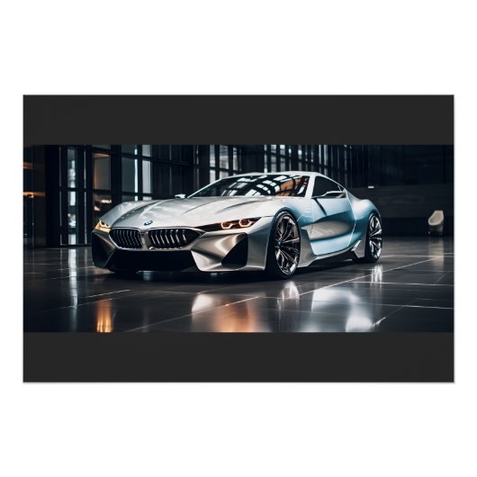 Affiche en aluminium de voiture de course futurist (Devant)