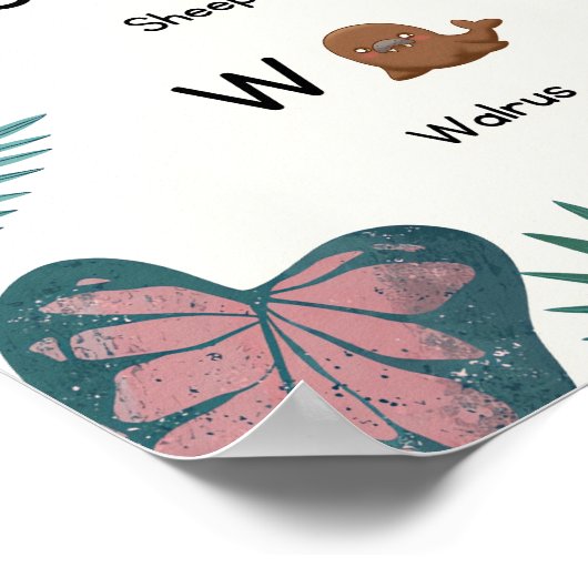 Affiche en classe du zoo ABC Animal Alphabet (Coin)