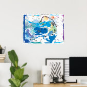 Affiche en couleur « grand danois » (Bureau à domicile)