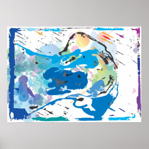 Affiche en couleur « grand danois »