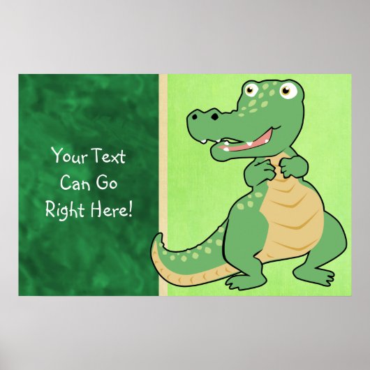 Affiche en crocodile de dessin (Devant)