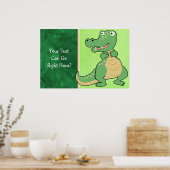 Affiche en crocodile de dessin (Cuisine)