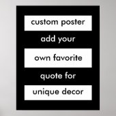 affiche en gras noir et blanc ajouter votre propre (Devant)