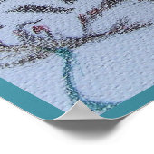 Affiche en laine Chat tigré mignon drôle fringant  (Coin)