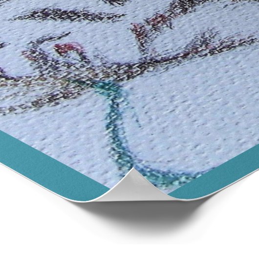 Affiche en laine Chat tigré mignon drôle fringant  (Coin)