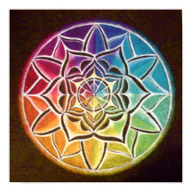 Affiche en mandala de la roue de couleur
