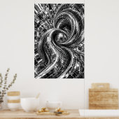 Affiche en mosaïque de chrome en spirale (Cuisine)