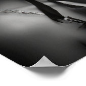 Affiche en noir et blanc d'une jeune femme punk (Coin)