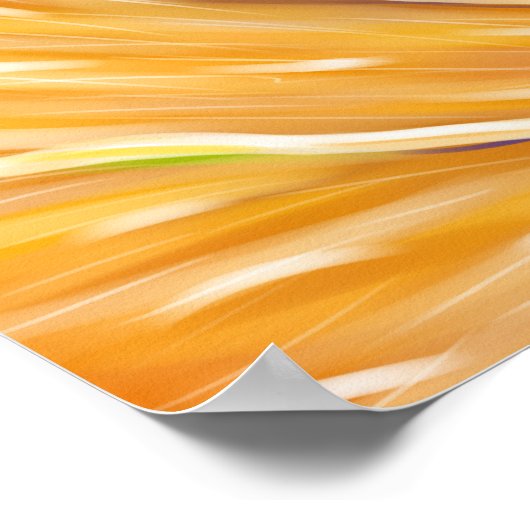 Affiche en orange macro "fraîchement pointillée" (Coin)