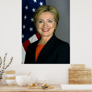 Affiche en papier sur la valeur de Hillary Clinton