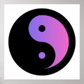 Affiche en papier Ying Yang violet et noir (mat) (Devant)