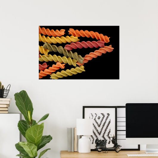 Affiche en pâtes Fusilli (Bureau à domicile)