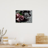 Affiche en rose, noir, blanc et couleur (Cuisine)