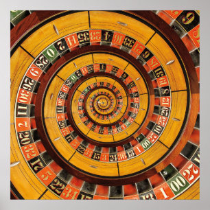 Affiche en spirale de Droste de roue de roulette