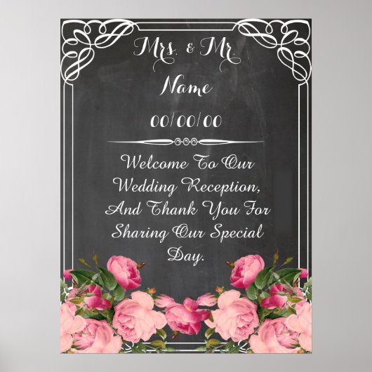 affiche en tableau, affiche mariage (Devant)