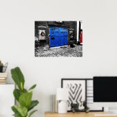 affiche en toile bleue - taille standard (Bureau à domicile)