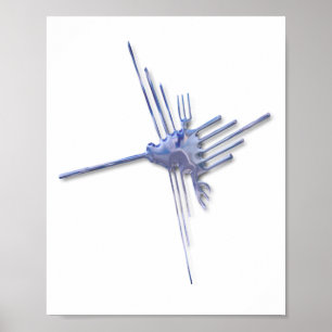 Affiche en verre de Colibri de Nazca