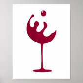 Affiche en verre de vin rouge (Devant)