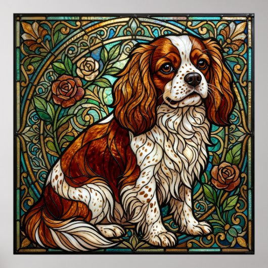 Affiche en verre teinté Cavalier King Charles Span (Devant)