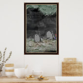 Affiche encadrée de photo de fantôme ridicule (Cuisine)