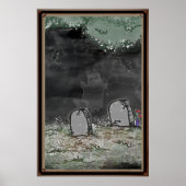 Affiche encadrée de photo de fantôme ridicule (Devant)