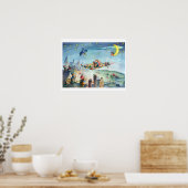 Affiche enfantine tapis volant (Cuisine)